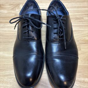 Bruno Marc Men’s Shoes Size 9.5 Wide Black Faux Leather Lace Up Louiswide_2